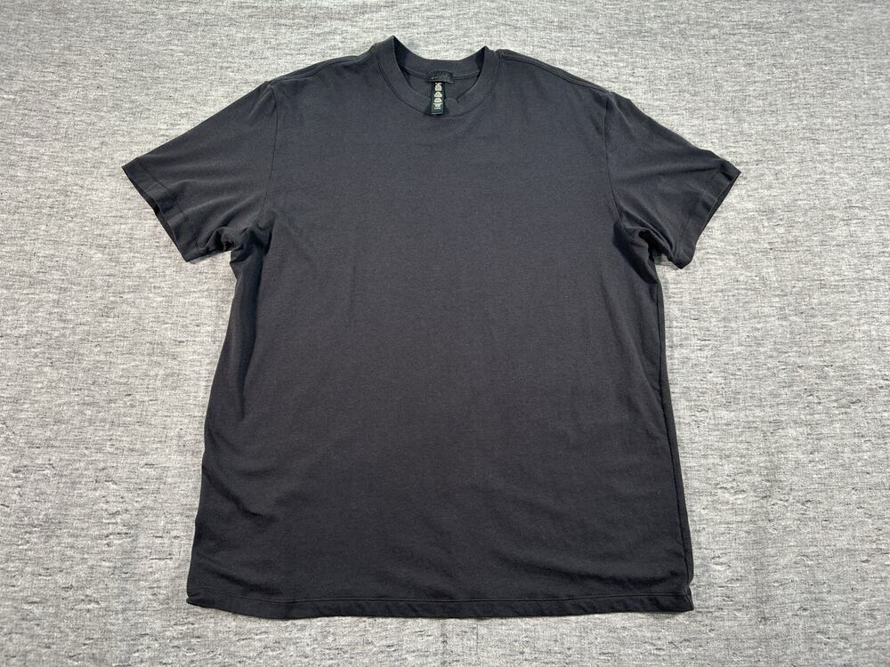 Skims Shirt Mens Large Black Short Sleeve Casual Crew Soft Cotton Blend